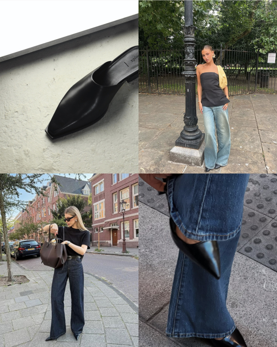 Best shoes to wear with wide leg jeans and hem length guide