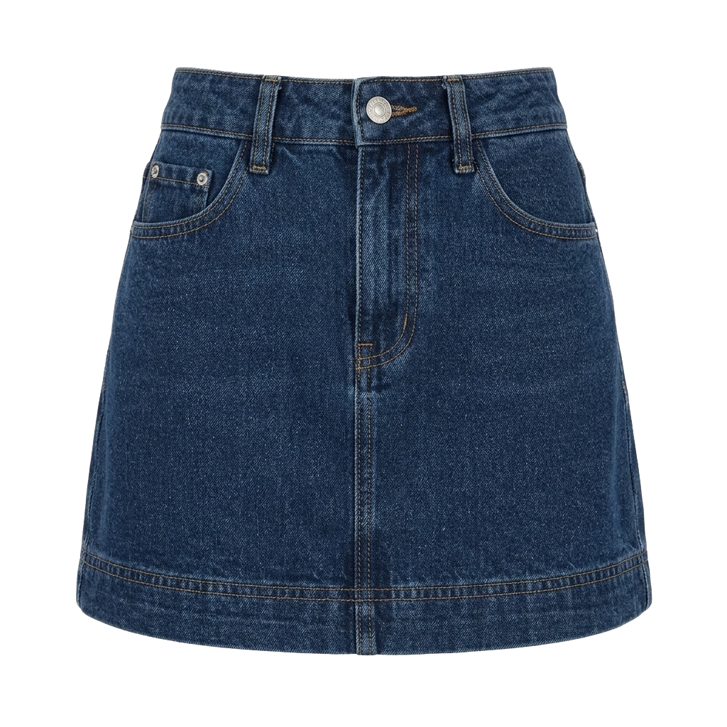 Blue Denim Mini Skirt