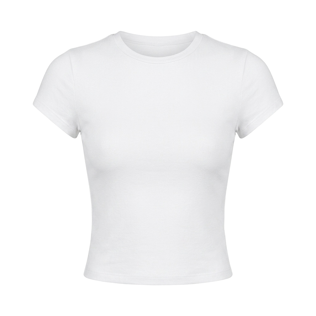 White Fitted Short-Sleeve T-Shirt