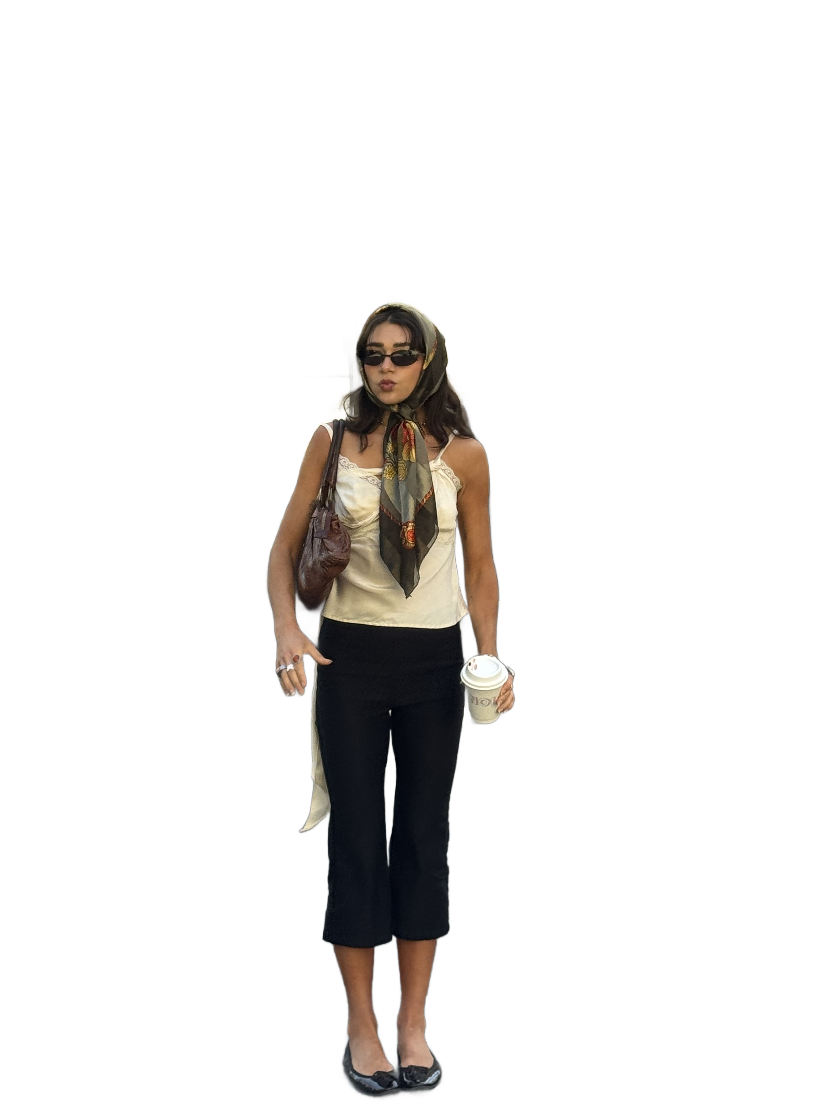 Satin Lace Camisole x Cropped Flare Pants : Vintage Parisian Outfit Recipe